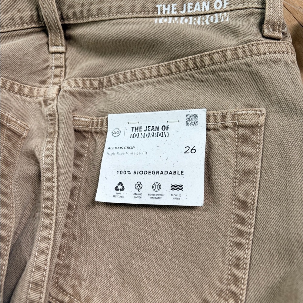 AG The Jean of Tomorrow Straight Jeans Size 26 NWT Sustainable Denim Neutral - Picture 3 of 4